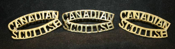 Canadian Scottish Regiment, Shoulder Title Badge lot