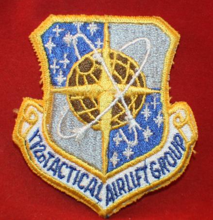 USAF: 172nd Tactical Airlift Group Cloth Shoulder Patch / Flash