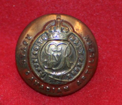 Royal Canadian Artillery Uniform Button