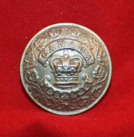 CANADA MILITIA Uniform Button - -Victorian Crown Centre Design - 1870's/80's era