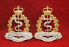 RCAMC Royal Cdn Army Medical Corps OFFICERS Nursing Sisters Collar Badge Pair