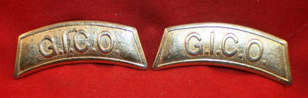 G. I. C. O. Shoulder Badge Pair