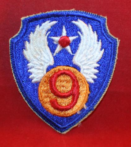 USA , WW2 era, 9th AIR FORCE cloth flash.
