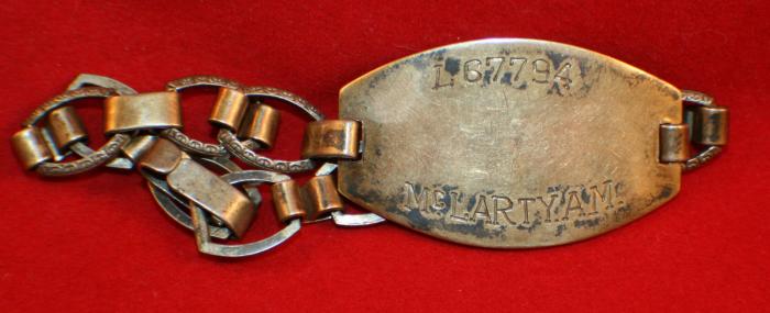 WW2, No. 12 District Depot REGINA, ID Bracelet, named & numbered. GF STERLING.