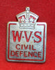 WW2 era, W.V.S., Women's Volunteer Service, CIVIL DEFENCE Pin