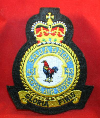 RAF Royal Air Force 43 Squadron, Flight Suit Patch