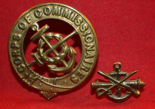 British Issue, Corps of Commissionaires Cap & Collar Badge Lot