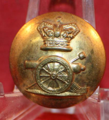 Royal Artillery / Royal Canadian Artillery Uniform Button - (Circa 1885-1901)