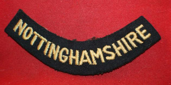 WW2 era, British Home Guard / Civil Defence NOTTINGHAMSHIRE Shoulder Patch