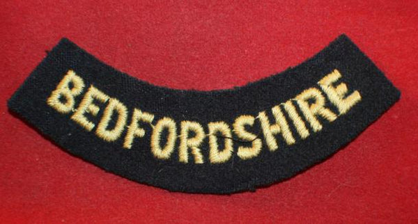 WW2 era, British Home Guard / Civil Defence BEDFORDSHIRE Shoulder Patch