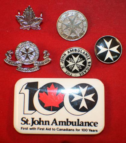 St John Ambulance Badge & Button Lot of 6 (Cadet, Uniform Badges)