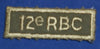 Canadian: 12e RBC 12e Regiment Blinde du Canada Cloth Combat Tab