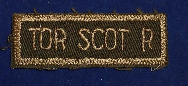 Canadian: TOR SCOT R Toronto Scottish Regiment Cloth Combat Tab