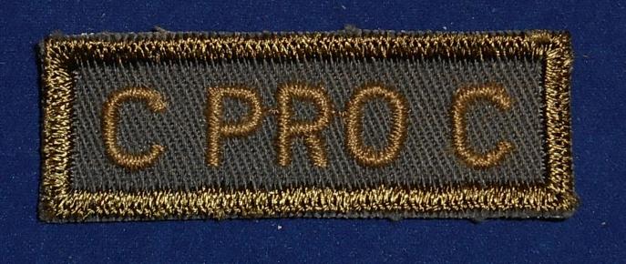 Canadian: C PRO C Canadian Provost Corps Cloth Combat Tab