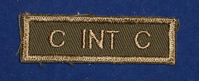 Canadian: C INT C Canadian Intelligence Corps Cloth Combat Tab