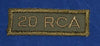 Canadian: 20 RCA 20th Field Regiment, Edmonton/Red Deer Cloth Combat Tab