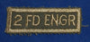 Canadian: 2 FD ENGR 2nd Field Engineer Regiment Cloth Combat Tab