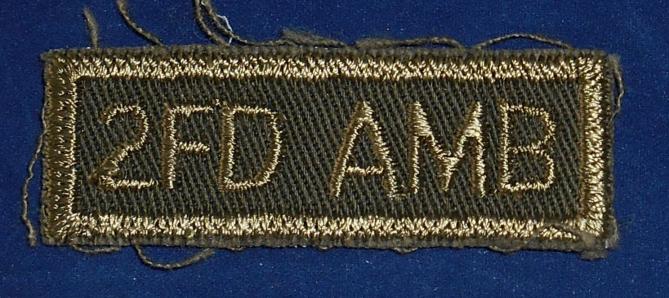 Canadian: 2FD AMB 2nd Field Ambulance Cloth Combat Tab