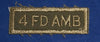 Canadian: 4FD AMB 4th Field Ambulance Cloth Combat Tab