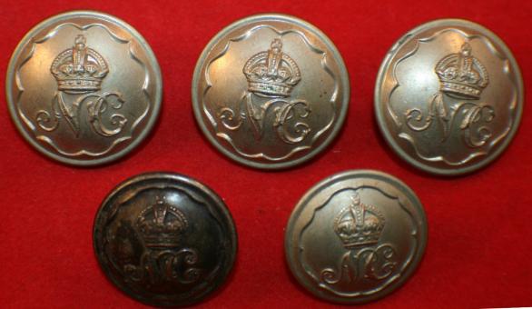 Lot of 5, South African Natal Carbineers Uniform Buttons