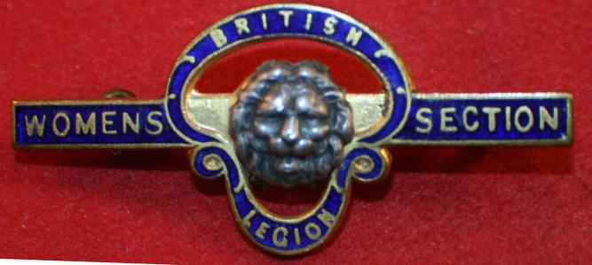 Royal BRITISH LEGION, WOMEN'S SECTION, Members Pin. Numbered. GAUNT made