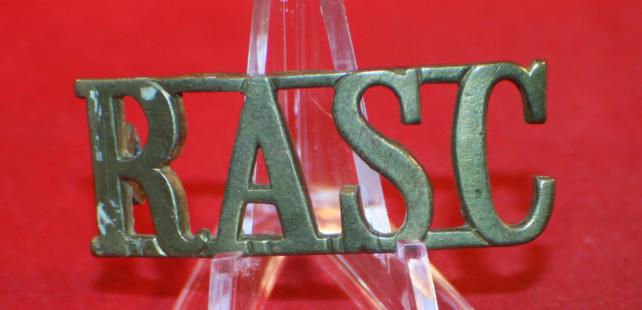 British Army: Royal Army Service Corps Shoulder Title Badge RASC