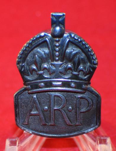 A.R.P. Air Raid Precautions, members badge. STERLING Silver.