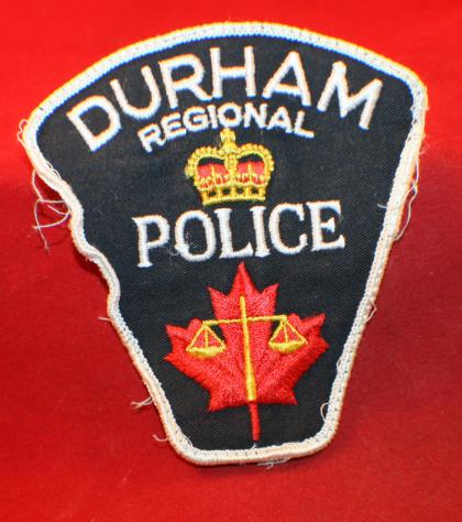 Old, Obsolete, Durham Regional Police Cloth Shoulder Flash / Patch