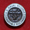 WW2 era, US Naval Reserve Honourable Discharge Pin / Badge