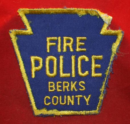 Berks County Fire / Police Department Cloth Shoulder Patch - Old