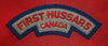 Post WW2, First Hussars Shoulder Title Flash