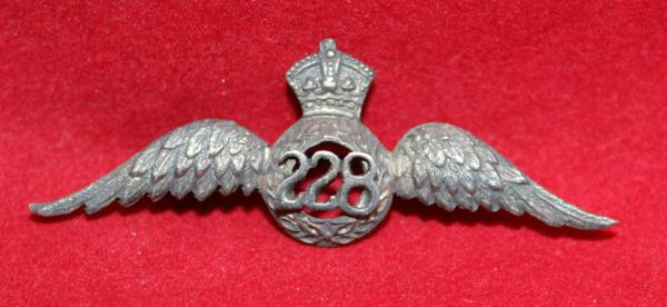 WW2 RCAF / RAF 228 Squadron Sweetheart Pin - Silver