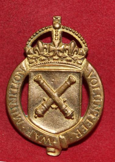 WW1 British, WAR MUNITIONS VOLUNTEERS Badge