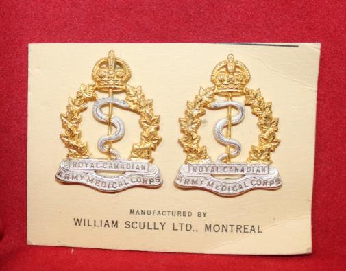 WW2, Canadian Nursing Sisters Collar Badge Pair