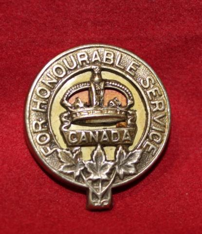 1919 dated, FOR HONOURABLE SERVICE Pin