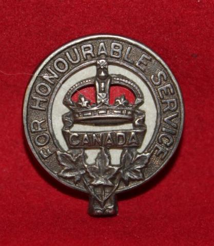 1919 dated, FOR HONOURABLE SERVICE Pin