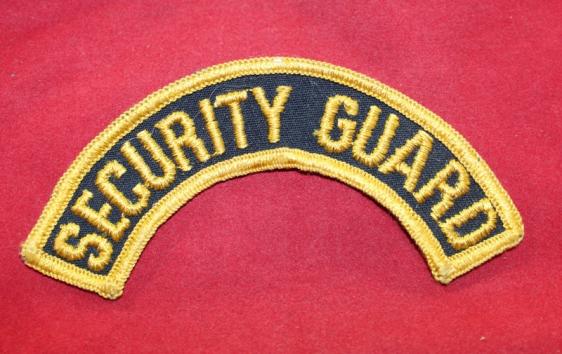 Security Guard Patch β Marway Militaria Inc & Winnipeg Army Surplus