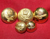 Lot of 5, RCAF / RAF Officers Pattern Uniform Buttons