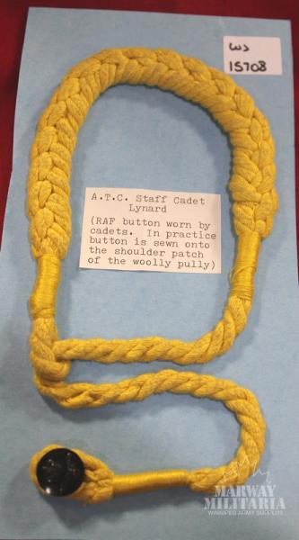 RAF Air Training Corps ATC Staff Cadet Lanyard – Marway Militaria Inc ...
