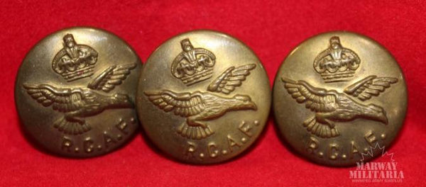 Set of 3, RCAF Uniform Buttons