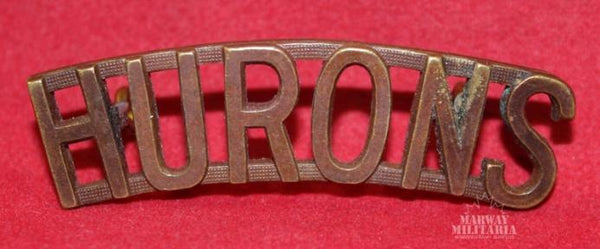 WW2 HURONS Shoulder Title Badge