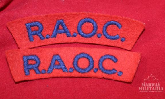 RAOC Shoulder Flash Pair – Marway Militaria Inc & Winnipeg Army Surplus