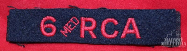 WW2 6 MED RCA Cloth Shoulder Flash