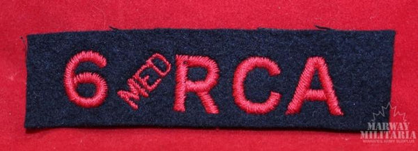 WW2 6 MED RCA Cloth Shoulder Flash