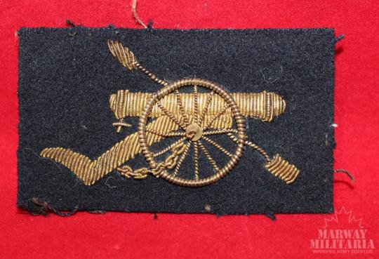Gold Wire Artillery Identifier Badge