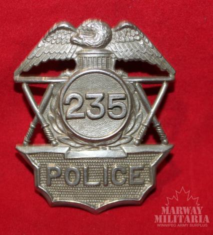 Generic American Police Badge Numbered 235