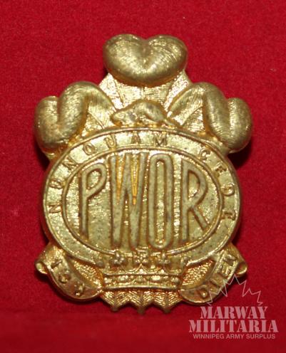 PWOR. Princess of Wales Own Cap Badge
