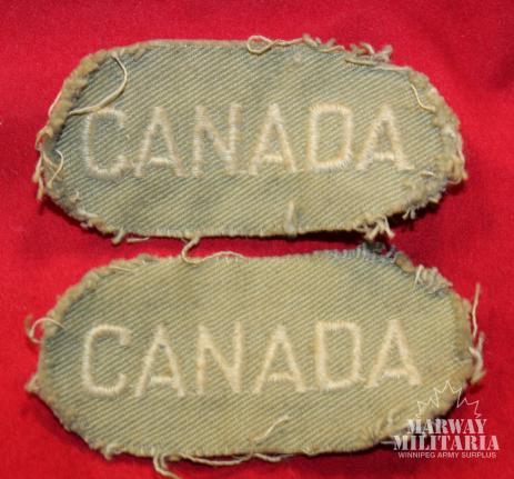 WW2 Canadian Army CANADA Nationality Title Pair