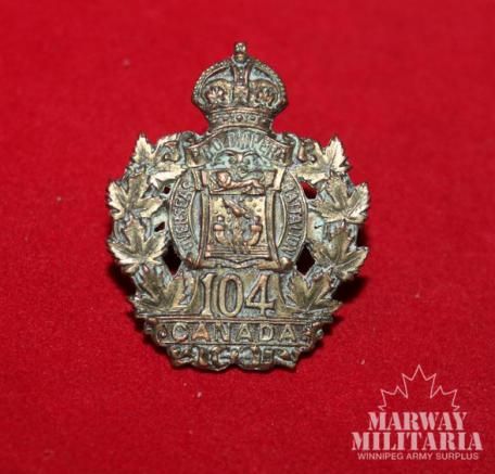 WW1 CEF 104th Battalion Collar Badge
