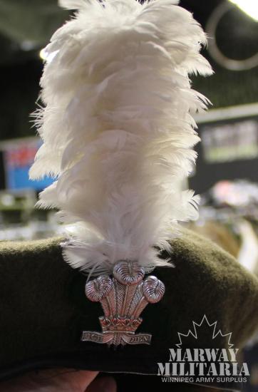 Hat Army Beret With Feather British Army White Hackle Feathers